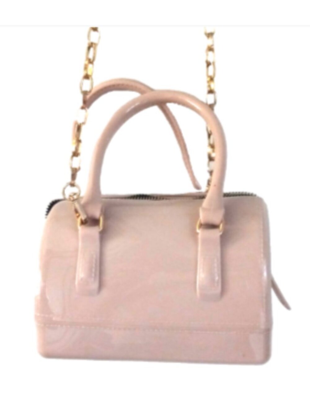 Jelly Mini Coquette Pastel Pink Purse Gold Chain Crossbody Shoulder Handbag